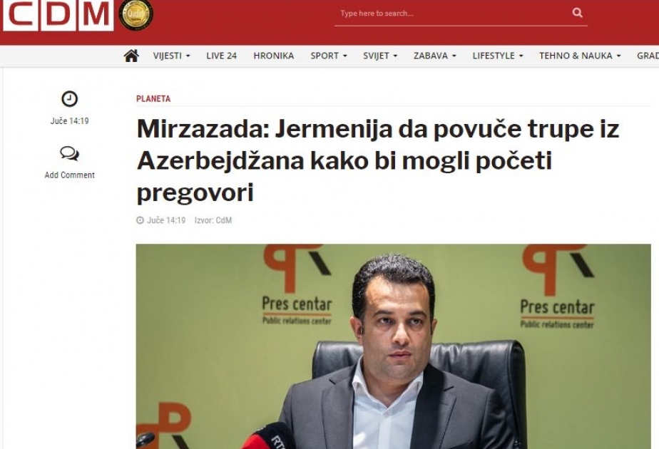 Monteneqronun KİV nümayəndələri üçün Ermənistanın Azərbaycana qarşı təxribatları ilə bağlı mətbuat konfransı keçirilib