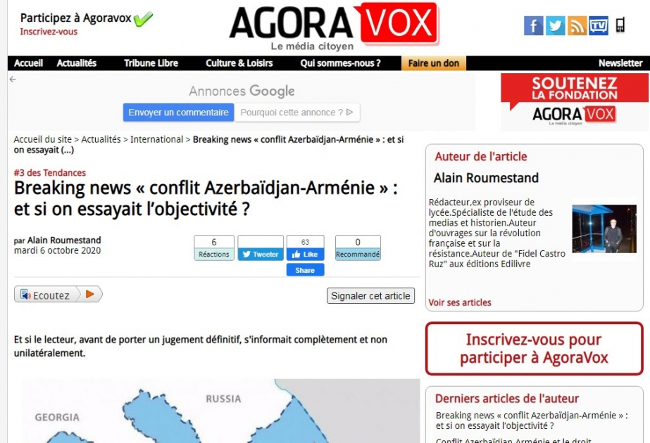 Fransa portalı Ermənistanın Azərbaycanın tarixi və mədəni abidələrini məhv etməsindən yazıb