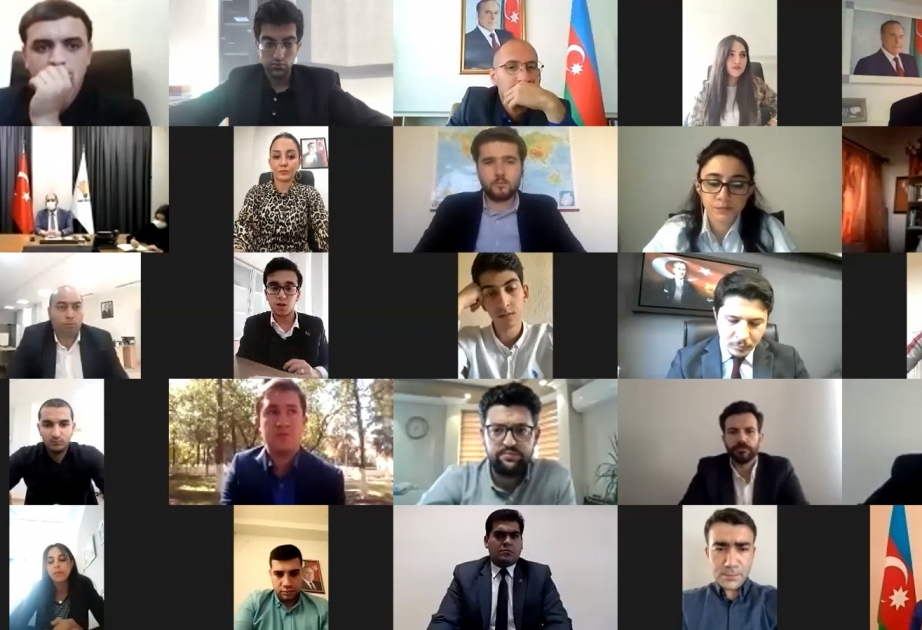 YAP Gənclər Birliyi ilə Türkiyənin Ədalət və İnkişaf Partiyası Gənclər Təşkilatı “Bir millət, iki dövlət” mövzusunda videokonfrans keçirib