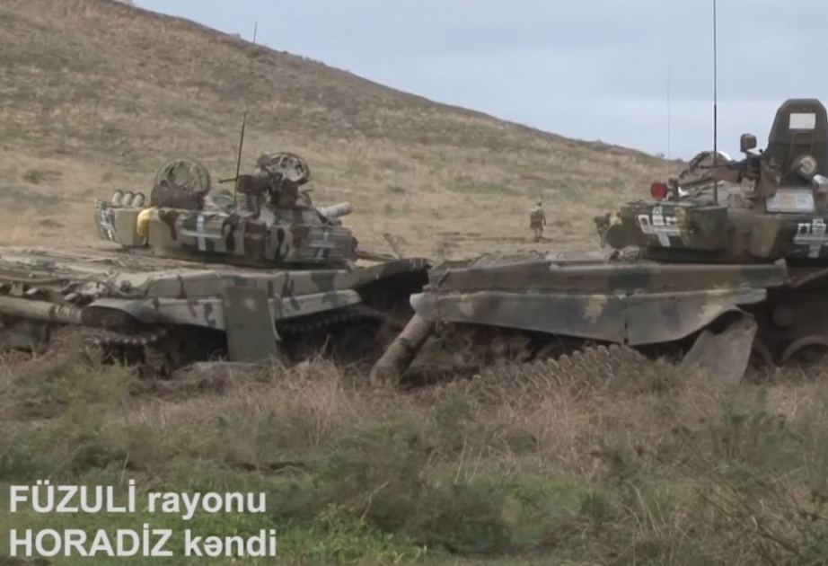 Footage released showing military equipment abandoned by retreating Armenian troops