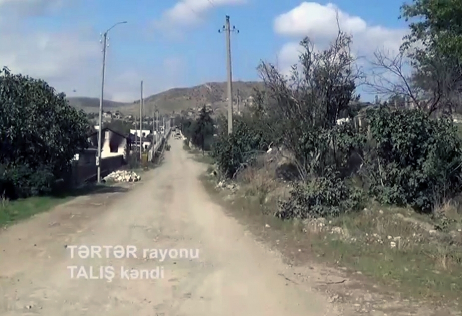 Tərtər rayonunun işğaldan azad olunan Talış kəndinin videogörüntüsü VİDEO