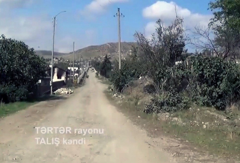 Videoaufnahmen aus Dorf Talisch in Region Terter, das aus armenischer Okkupation befreit ist