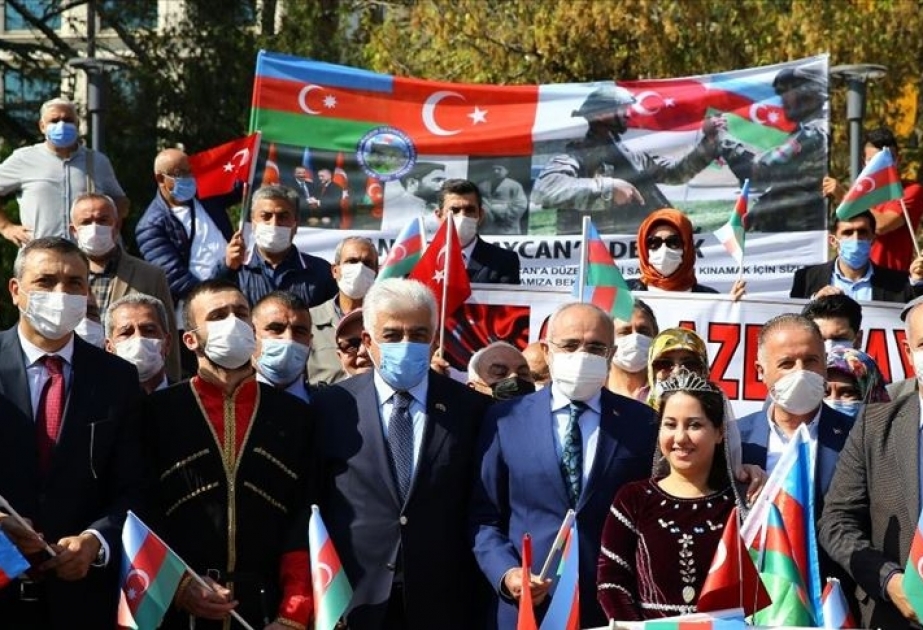 Ankarada Azərbaycana dəstək aksiyası keçirilib