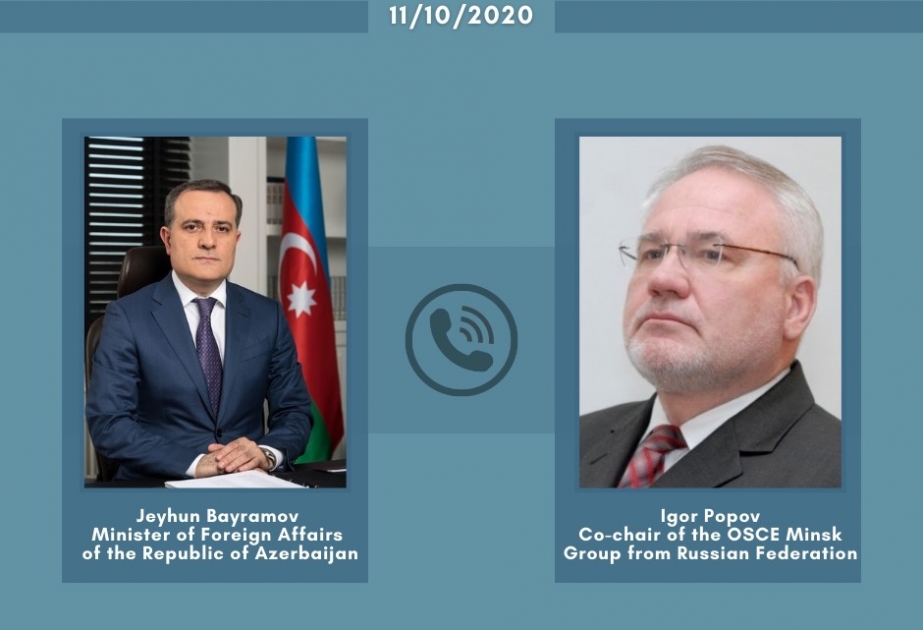 Azərbaycanın Xarici İşlər naziri ilə Minsk qrupunun rusiyalı həmsədri arasında telefon danışığı olub