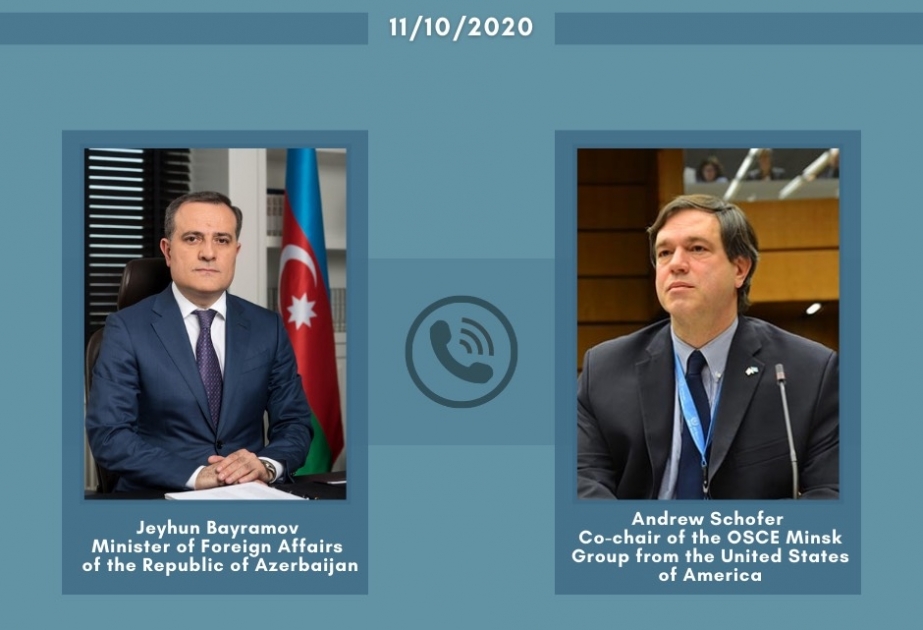Azərbaycanın Xarici İşlər naziri ilə ATƏT-in Minsk qrupunun amerikalı həmsədri arasında telefon danışığı olub