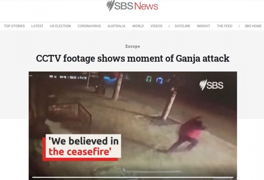 Avstraliyanın SBS telekanalı Ermənistan ordusunun Gəncəyə raket hücumu barədə kadrlar yayıb