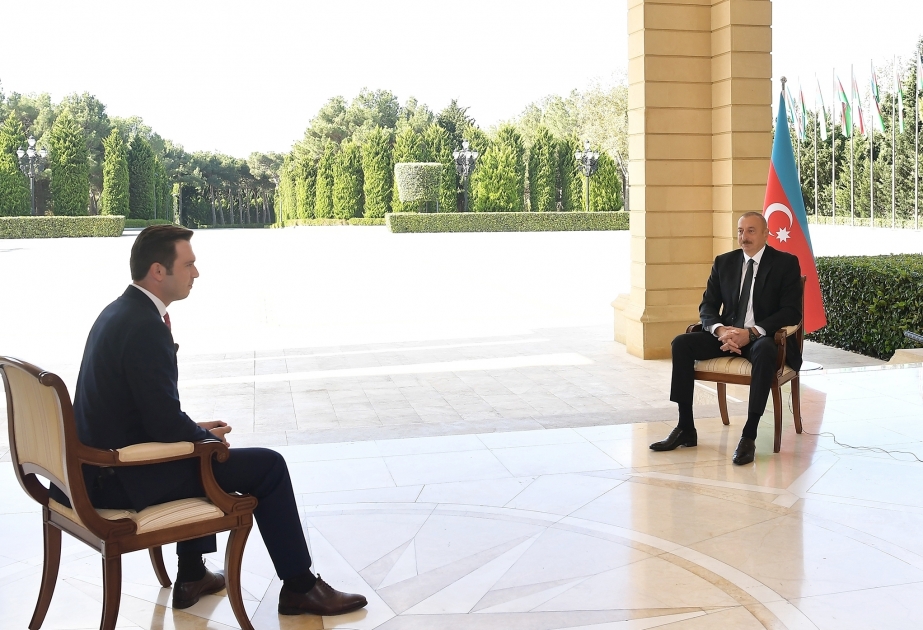 Präsident Ilham Aliyev: Wir werden dort Städte wieder aufbauen