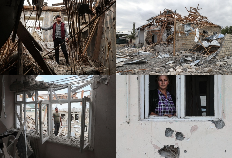 Más de 100 casas fueron destruidas, 500 casas fueron dañadas en Tartar - vandalismo armenio en las fotos de AZERTAC