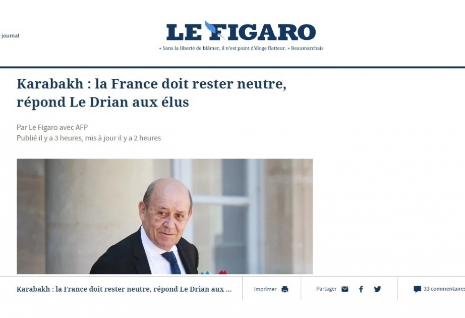 Francia se ha dado cuenta finalmente de que debe adoptar una posición neutral en el conflicto de Nagorno-Karabaj