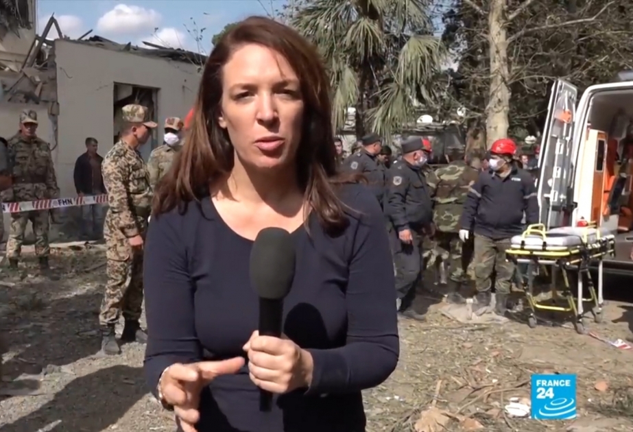 “France 24” ha distribuido un reportaje sobre el lanzamiento de cohetes por parte de Armenia en Gandjá