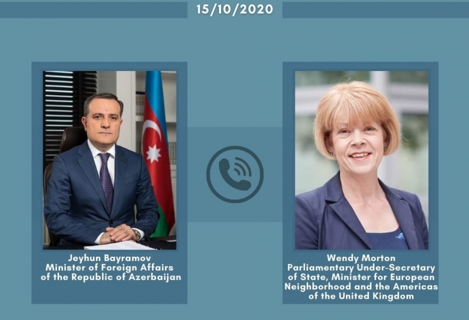 مكالمة هاتفية بين وزير الخارجية الأذربيجاني ووزيرة الدولة في الجوار الأوروبي والأمريكتين في بريطانيا العظمى