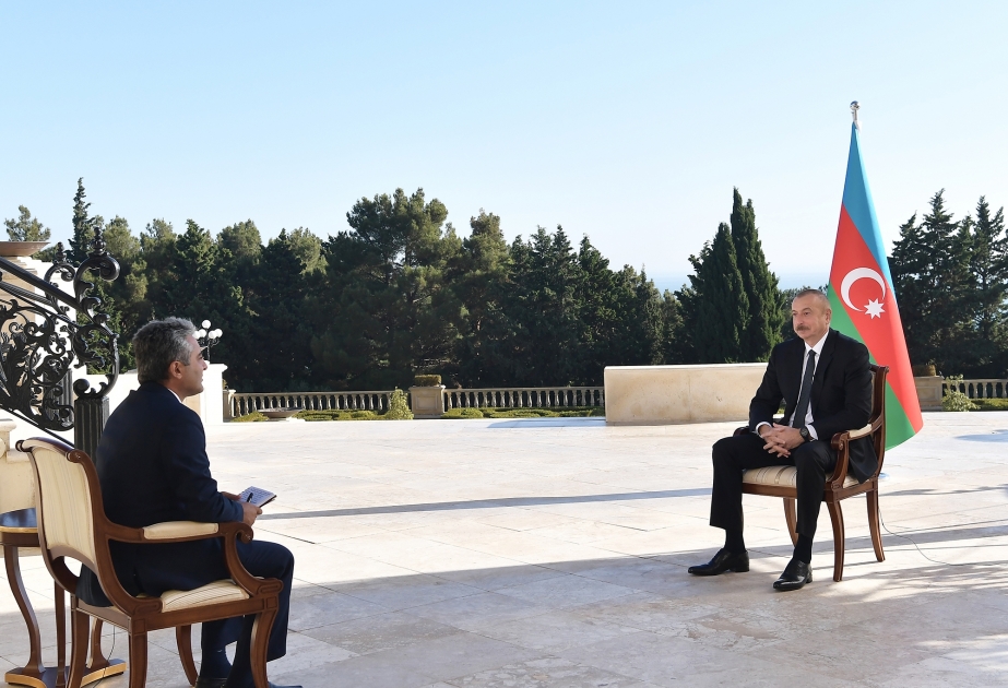 President Ilham Aliyev was interviewed by Turkish A Haber TV channel VIDEO