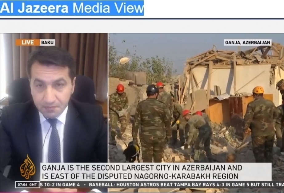 Assistant to President of Azerbaijan highlights Armenia’s provocations on Al Jazeera TV channel VIDEO