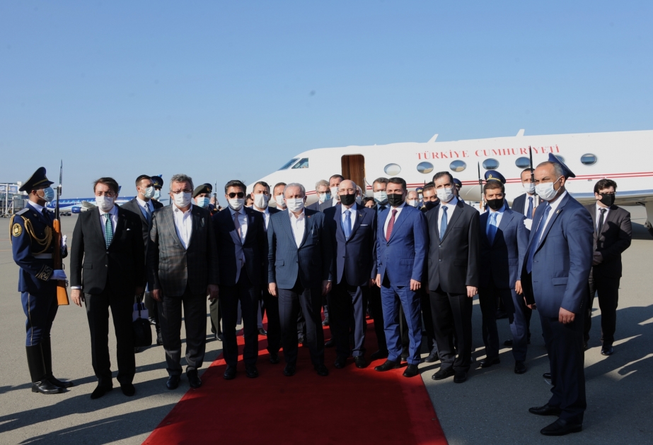 Speaker of Grand National Assembly of Turkey Mustafa Sentop arrives in Azerbaijan for official visit