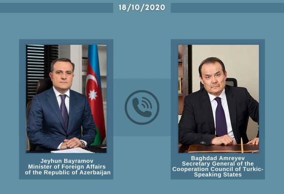 Nazir Ceyhun Bayramov Türk Şurasının baş katibini bölgədəki son vəziyyət barədə məlumatlandırıb