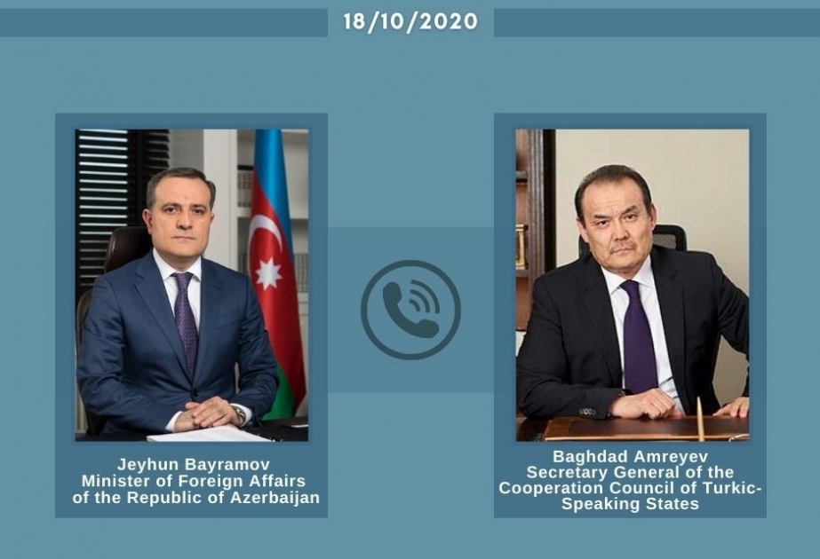 Canciller azerbaiyano mantuvo una conversación telefónica con el secretario general del Consejo Turco