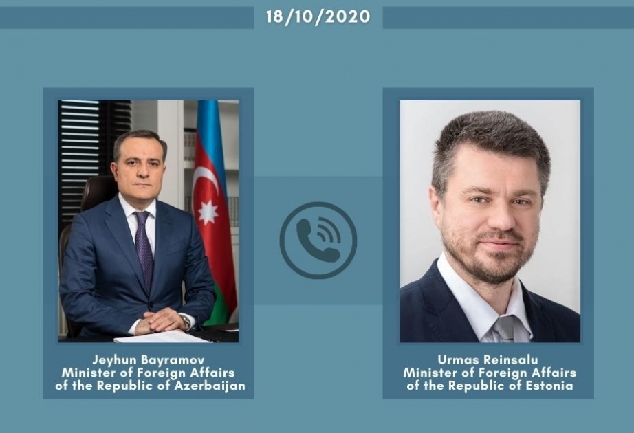 Azerbaijani FM informs his Estonian counterpart on violation of cease-fire by Armenia