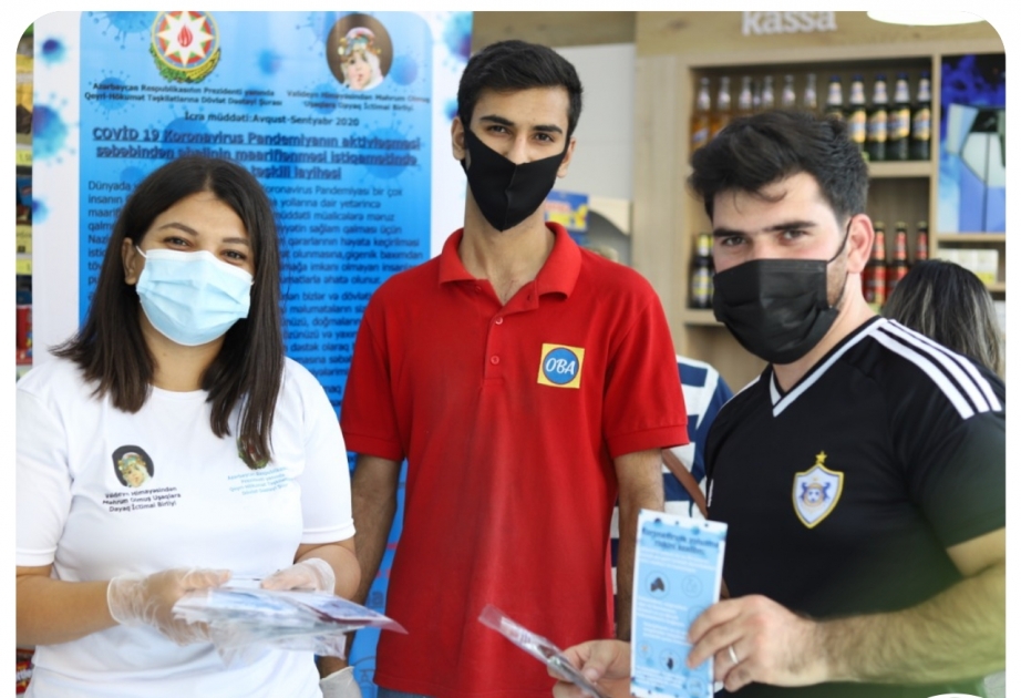 ®  “OBA” marketlərində tibbi maska və informasiya bukletləri paylanılıb