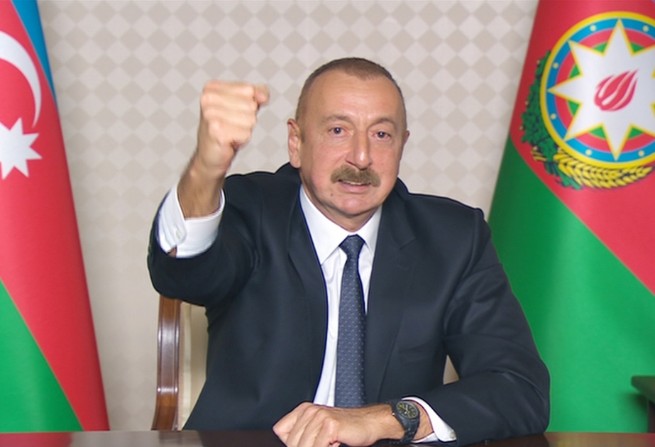 Presidente Ilham Aliyev: "La ciudad de Zangilán y 6 aldeas del distrito, 18 aldeas de los distritos de Fuzulí, Djabrayil y Jodjavand están liberados"