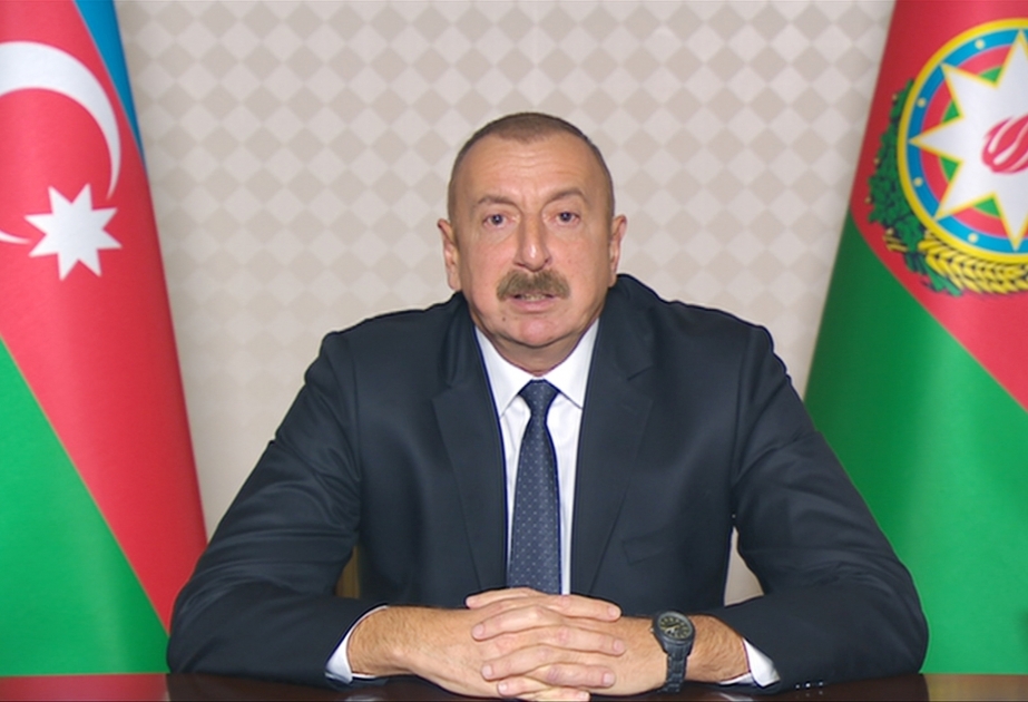 Aserbaidschans Präsident Ilham Aliyev appellierte an aserbaidschanische Bevölkerung VIDEO