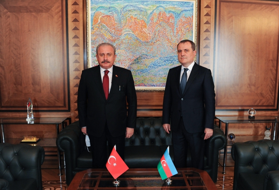 El canciller azerbaiyano se reúne con el presidente del parlamento turco