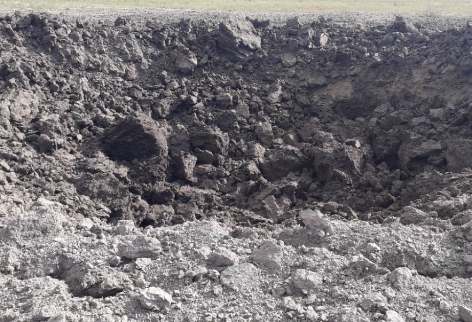 Ermənistanın Kürdəmirə atdığı ballistik raket yaşayış məntəqəsinin yaxınlığına düşüb FOTO VİDEO