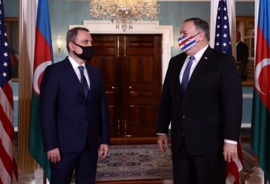 Министр иностранных дел Джейхун Байрамов встретился с Государственным секретарем США Майком Помпео ВИДЕО