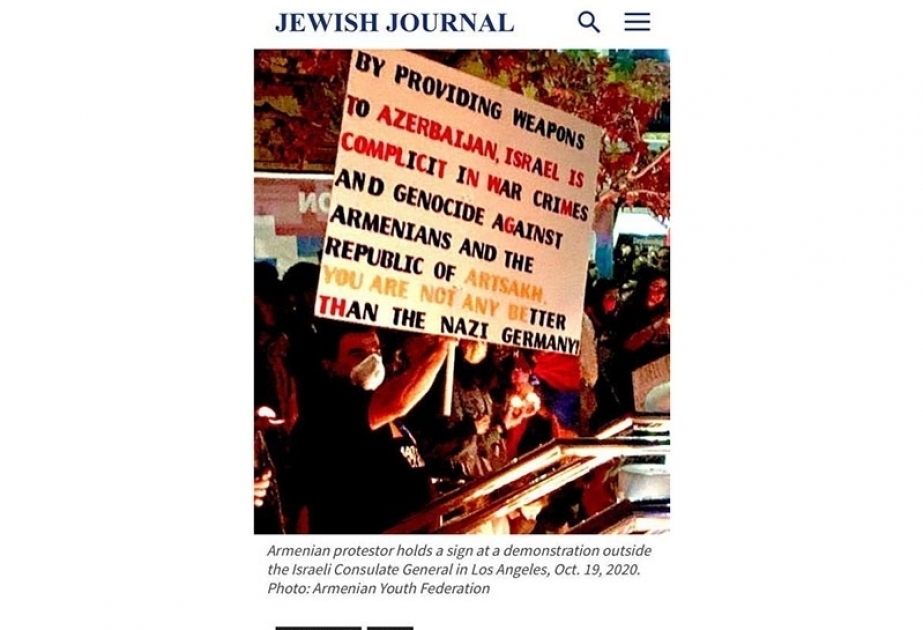 Jewish Journal publishes article on Armenian protest in Los Angeles equating Israel to Nazi Germany