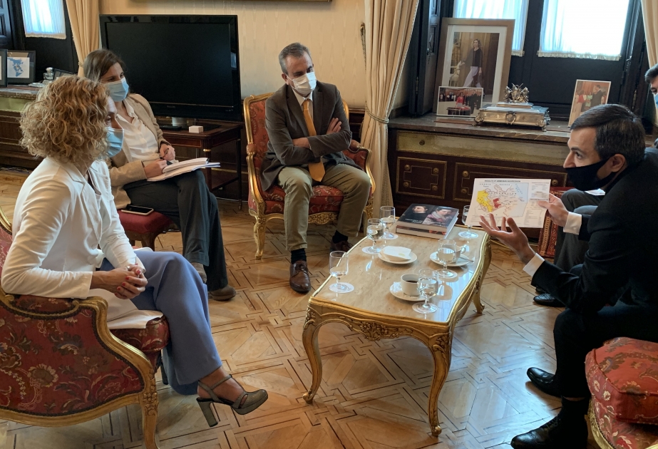 İspaniya Deputatlar Konqresinin sədri Ermənistanın Azərbaycana qarşı hərbi təcavüzü barədə məlumatlandırılıb