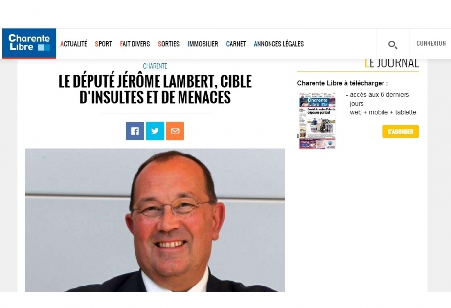 Jérôme Lambert : La manifestation de certains arméniens devant le siège de TF1 pour protester contre le reportage effectué du coté azerbaïdjanais montre le degré de radicalité que nous atteignons