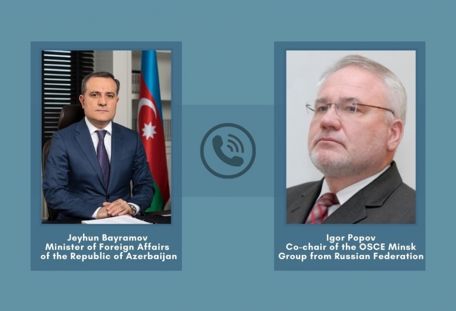 Nazir Ceyhun Bayramovun ATƏT-in Minsk qrupunun həmsədrləri ilə telefon danışıqları olub
