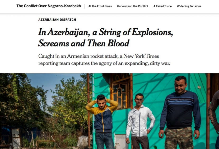В The New York Times опубликована статья о ракетной атаке вооруженными силами Армении азербайджанского города Барда