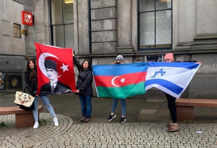 Şotlandiyada erməni terroruna qarşı etiraz aksiyası keçirilib