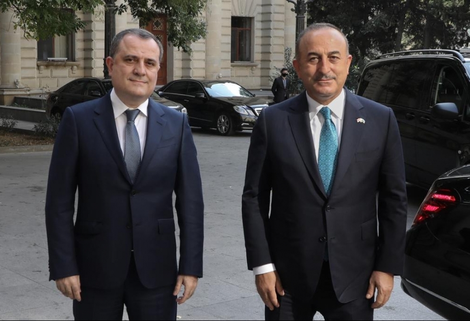 Azərbaycanın və Türkiyənin Xarici İşlər nazirləri arasında görüş keçirilib VİDEO