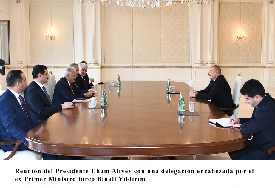 Ilham Aliyev recibió a una delegación encabezada por el ex primer ministro turco Binali Yıldırım