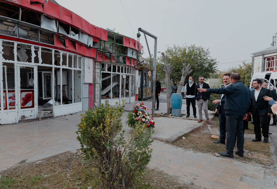 Türkiyə Gənclər Fondunun nümayəndə heyəti Bərdə terrorunun izləri ilə tanış olub