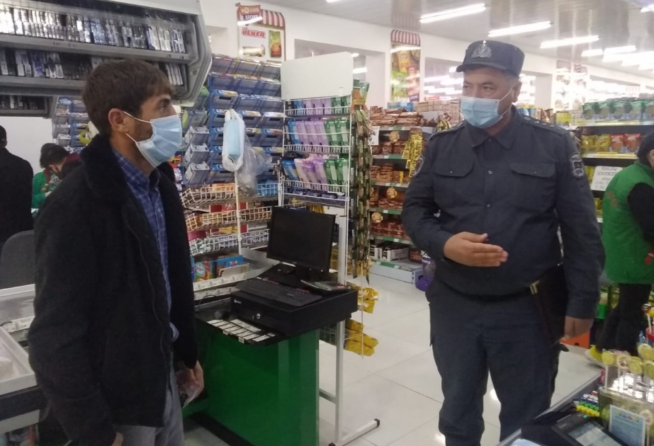 İsmayıllıda polis karantin qaydalarına əməl olunmasına nəzarət edir
