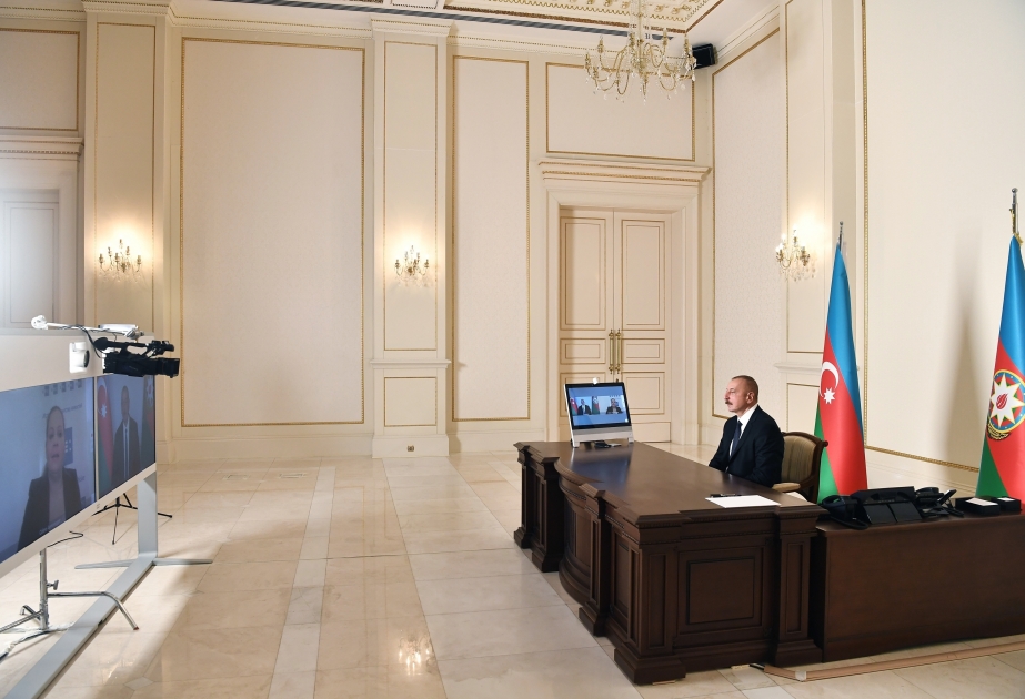 El presidente Ilham Aliyev fue entrevistado por la agencia española de noticias EFE
