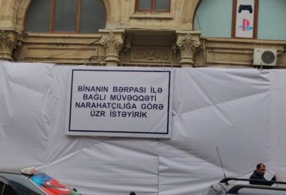 Tarixi binanın bərpasına başlanılıb