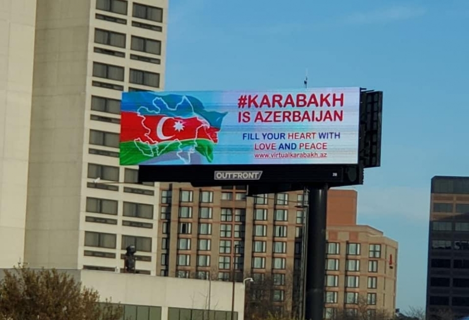 Çikaqo yollarında “Karabakh is Azerbaijan” şüarı yazılan lövhələr quraşdırılıb