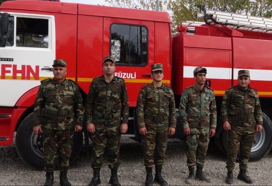 FHN-in Dövlət Yanğından Mühafizə Xidmətinin yerli strukturları işğaldan azad olunmuş ərazilərdə fəaliyyətə başlayıb