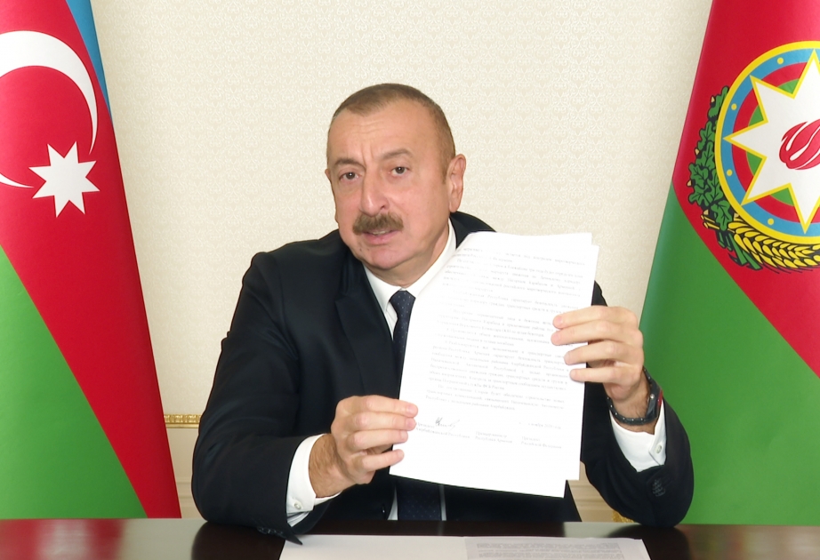 Azərbaycan Prezidenti: Bu bəyanat uzun illər davam edən işğala son qoyur