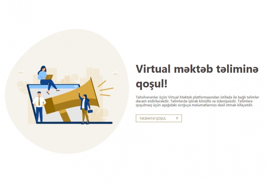 “Virtual məktəb”də müəllimlər üçün onlayn təlimlər davam edir