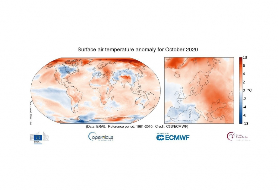Октябрь 2020 года оказался самым жарким для Европы за всю историю наблюдений