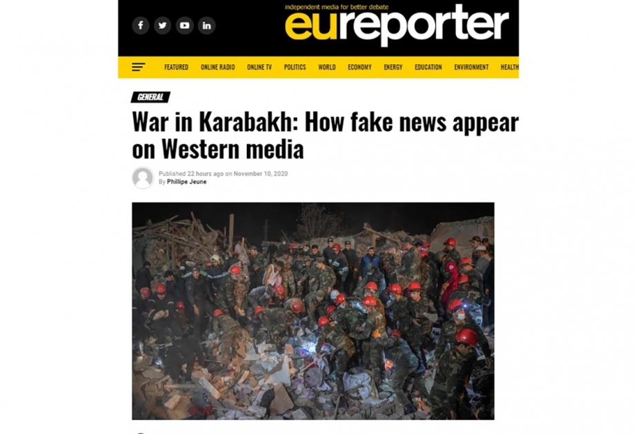 EU Reporter: War in Karabakh - How fake news appears on Western media