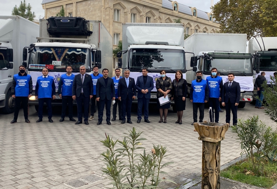 YAP tərəfindən Bərdə şəhərinə 500 ailə üçün nəzərdə tutulmuş humanitar yardım çatdırılıb