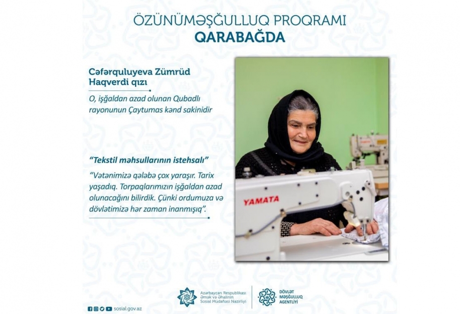 Qubadlı sakinləri kiçik ailə bizneslərini doğma yurdlarında genişləndirmək əzmindədirlər