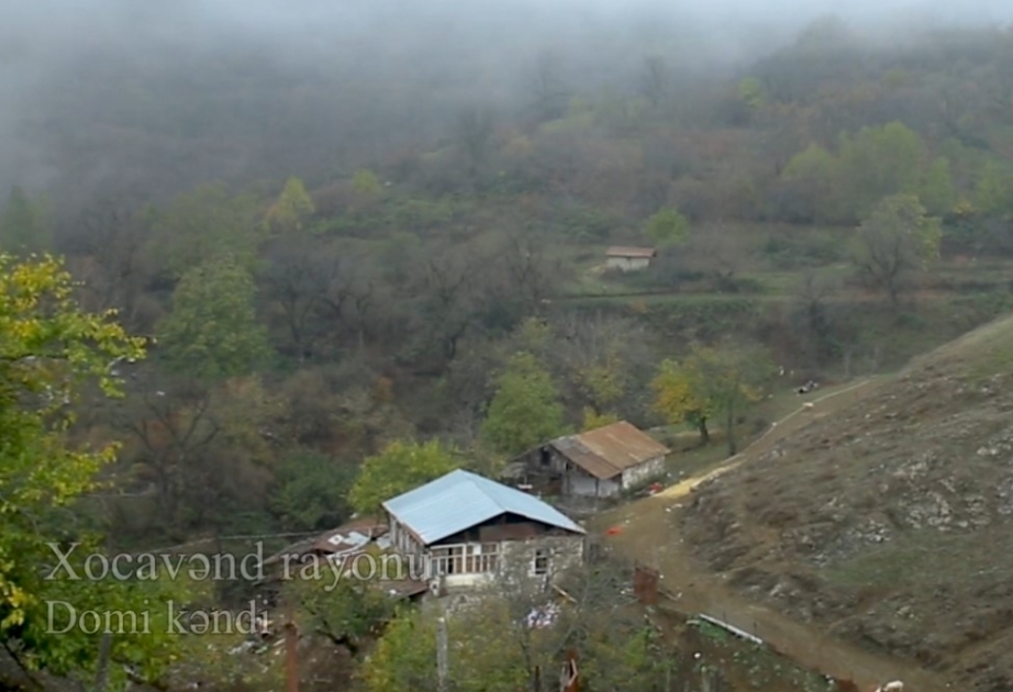 Reportage vidéo du village de Domi de la région de Khodjavend, libéré de l'occupation VIDEO