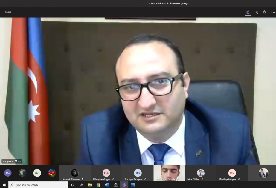 Azərbaycan İlahiyyat İnstitutunun birinci kurs tələbələri ilə onlayn görüş