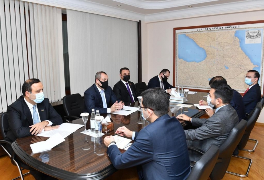 Milli Məclis sədrinin müavini İƏT-in Gənclər Forumunun prezidenti ilə görüşüb